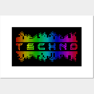 Techno EDM Equalizer Club Festival Music Posters and Art